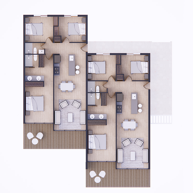 Vista isométrica de Condominio Urbanización Coral Bay