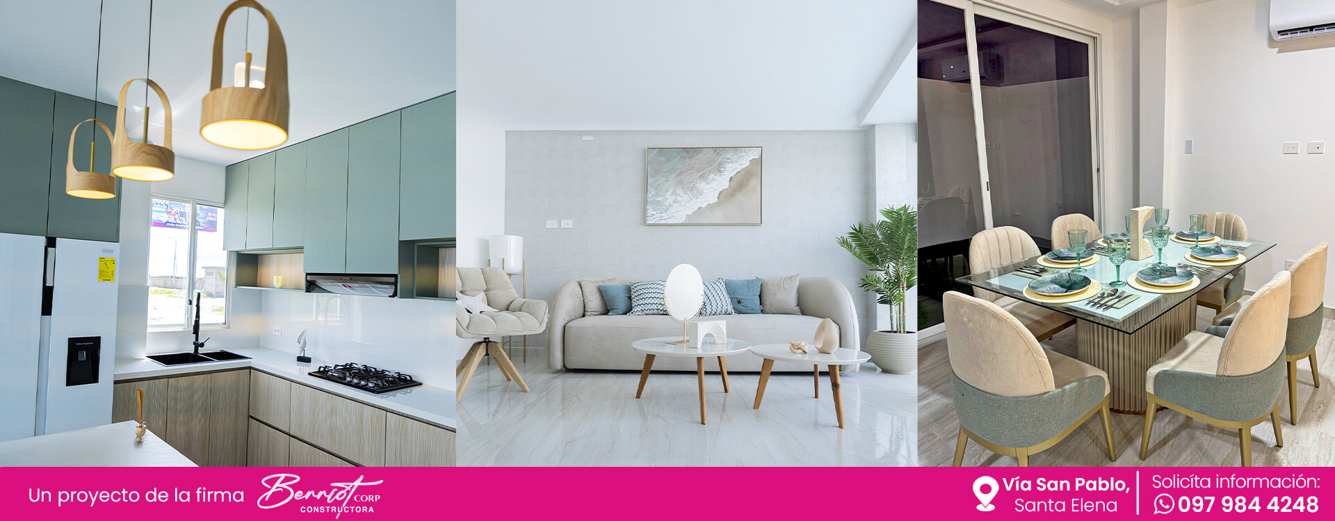 Interiores con acabados de lujo en nuestra casa modelo "Nancy" en urbanización Coral Bay